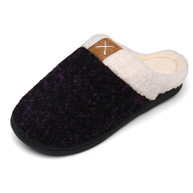 Winter Home Slippers Men House Flip Flops Women Warm Plush Slippers