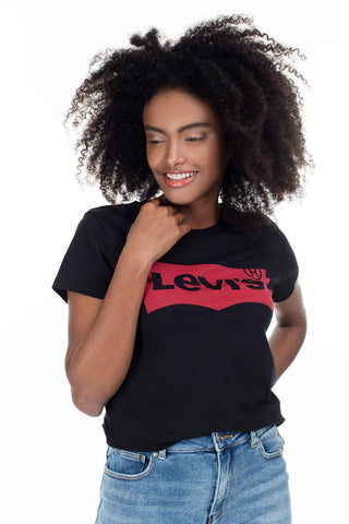 Levi's Printed Bicycle Neck T Shirts WOMEN T SHİRT