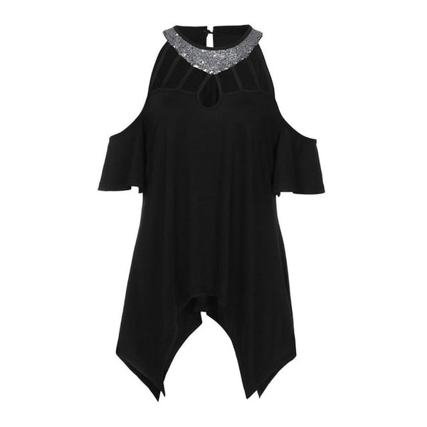 Plus Size 5XL Summer Womens Tops and Blouses Tunic Cold Shoulder