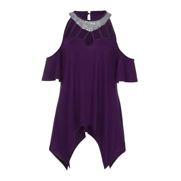 Plus Size 5XL Summer Womens Tops and Blouses Tunic Cold Shoulder