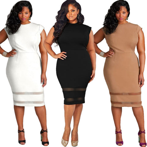 Plus Size 2018 New Summer Sexy Fashion Patchwork Short Sleeve