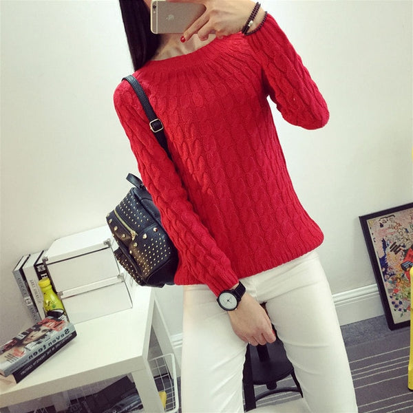 Danjeaner Fashion Casual 9 Colours Women Sweater Pullovers Retro