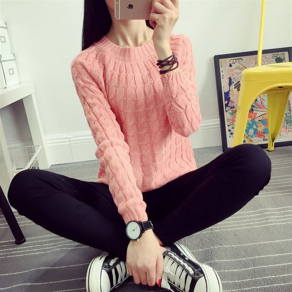 Danjeaner Fashion Casual 9 Colours Women Sweater Pullovers Retro