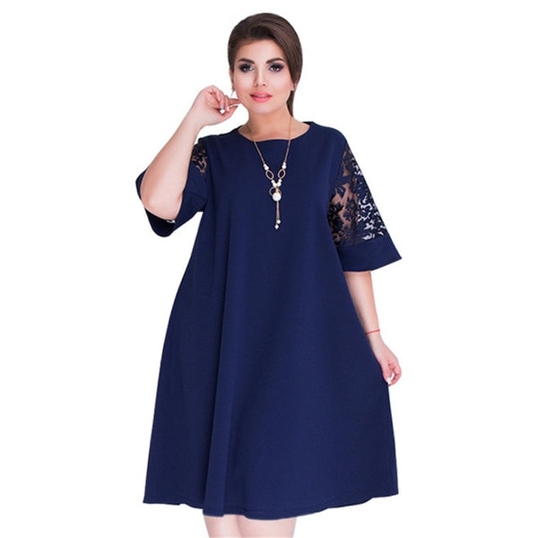 New 2018 Women Summer Princess Short Lace Sleeve Dress Elegance