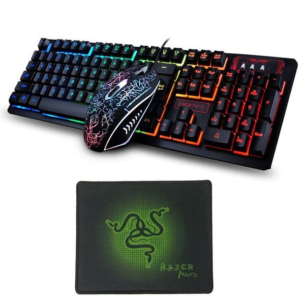 Gaming Keyboard + 2400DPI Pro Gaming Mouse Sets + Mouse Pad Gift