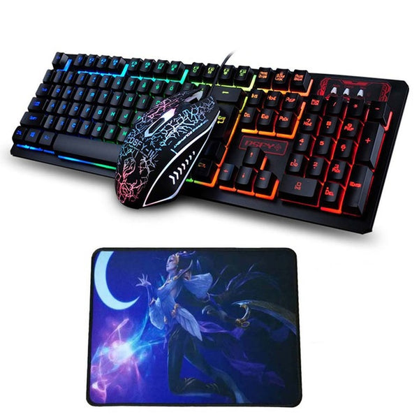 Gaming Keyboard + 2400DPI Pro Gaming Mouse Sets + Mouse Pad Gift