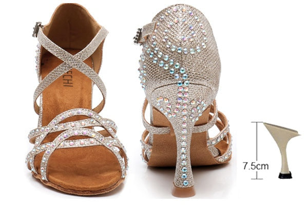 DILEECHI Latin Dance Shoes Women