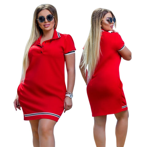 Plus Size Denim Button-Front Dress