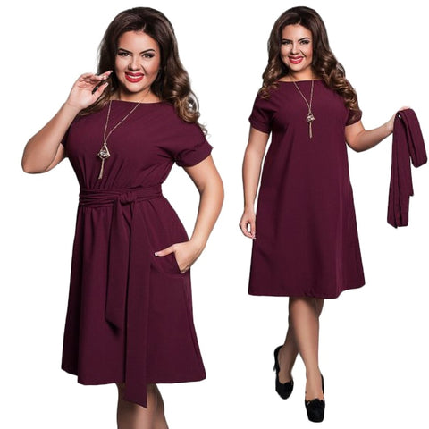 2019 Elegant Casual Women Dresses Big Size Plus Size Dresses  Women's Summer