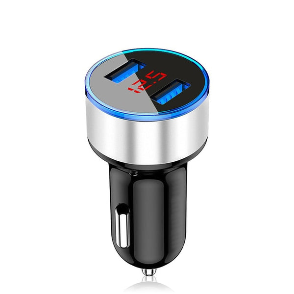 3.1A Dual USB Car Charger With LED Display Universal Mobile Phone Car-Charger