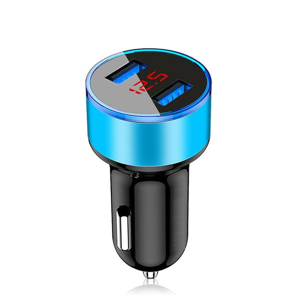 3.1A Dual USB Car Charger With LED Display Universal Mobile Phone Car-Charger