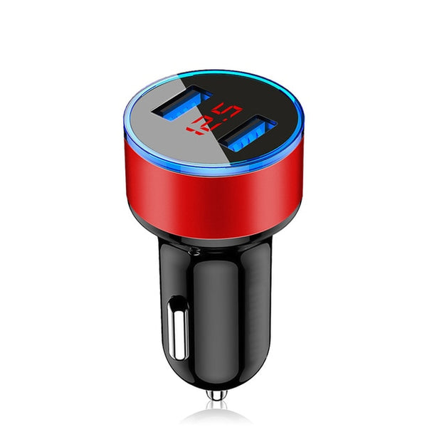 3.1A Dual USB Car Charger With LED Display Universal Mobile Phone Car-Charger