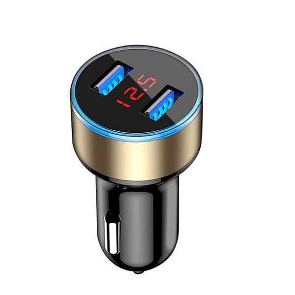 3.1A Dual USB Car Charger With LED Display Universal Mobile Phone Car-Charger