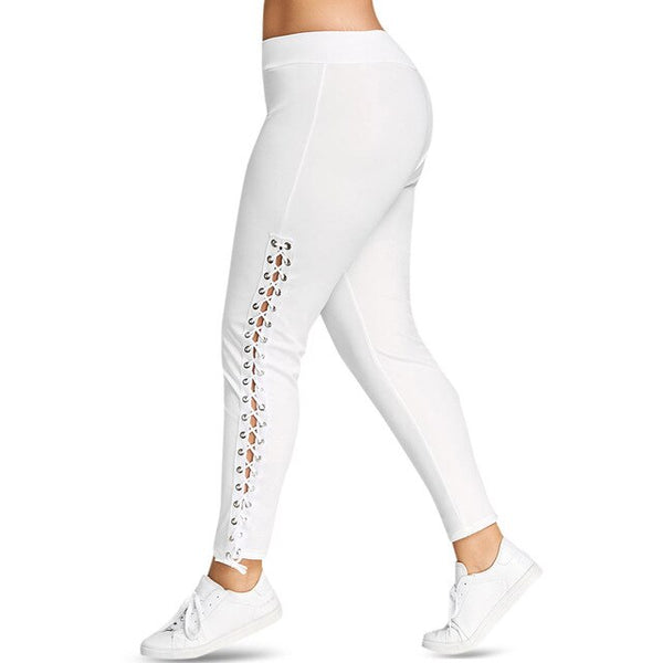 Wipalo Women Pencil Pants Black White Leggings